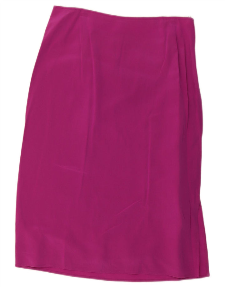 Saia reta feminina vintage W28 rosa médio