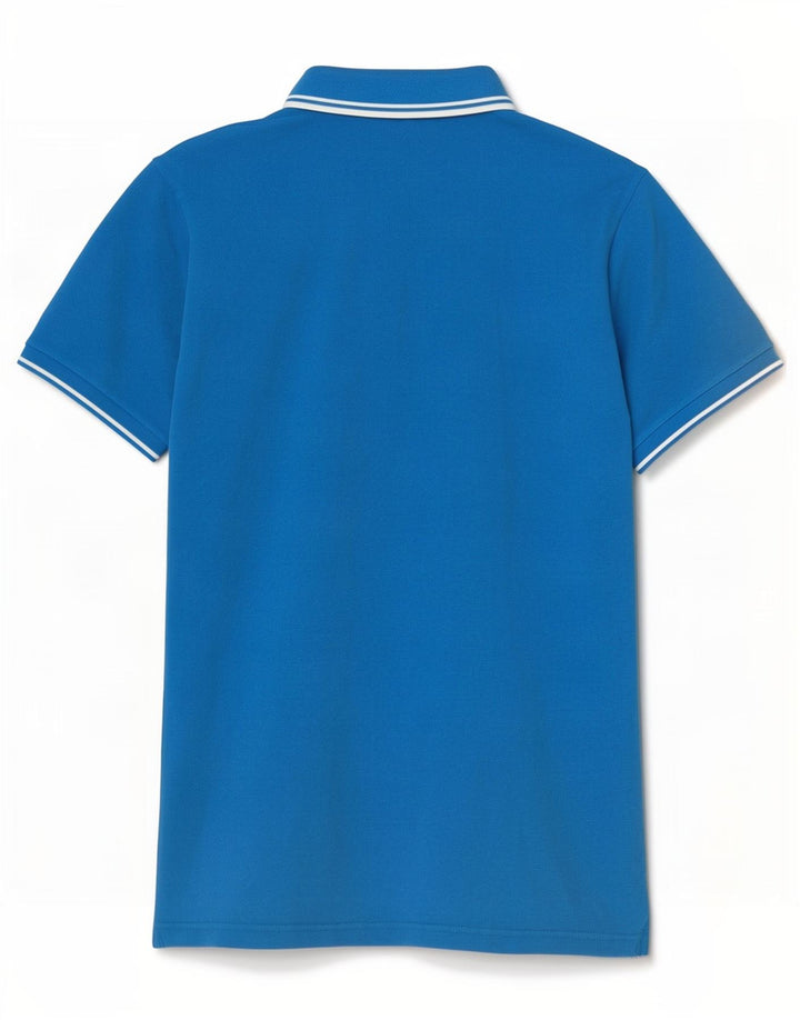 Camisa polo masculina Slim Fit Fred Perry de algodão azul pequeno