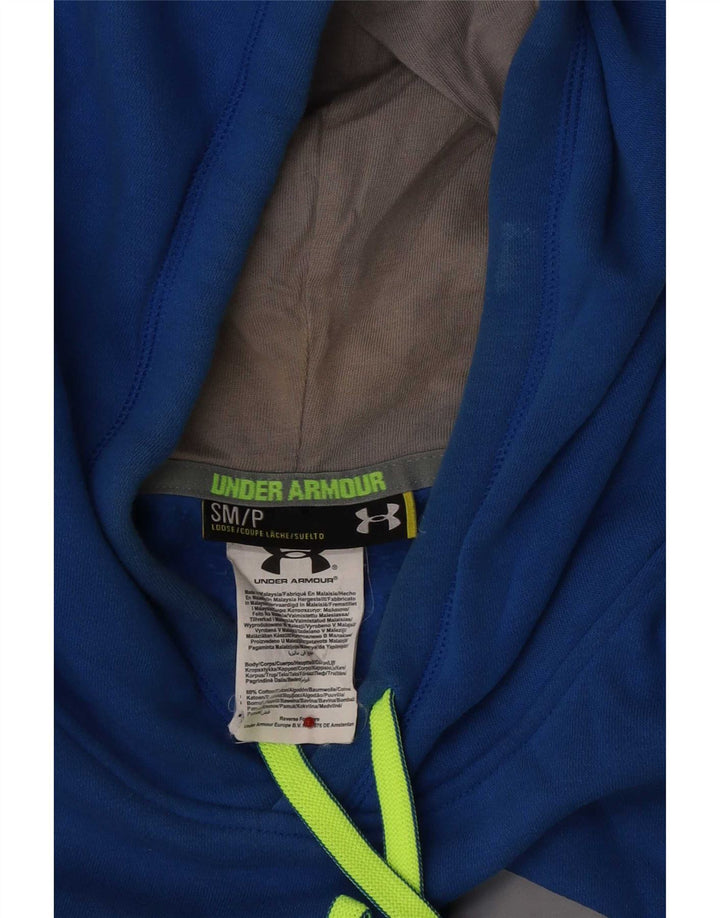 Under Armour masculino gráfico moletom com capuz pequeno algodão azul