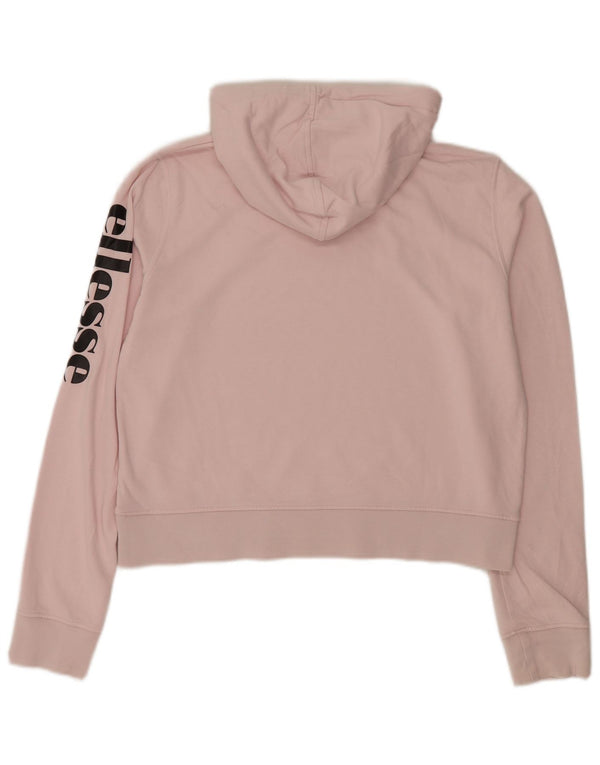 Suéter Ellesse feminino com capuz e estampa gráfica UK 16 grande algodão rosa
