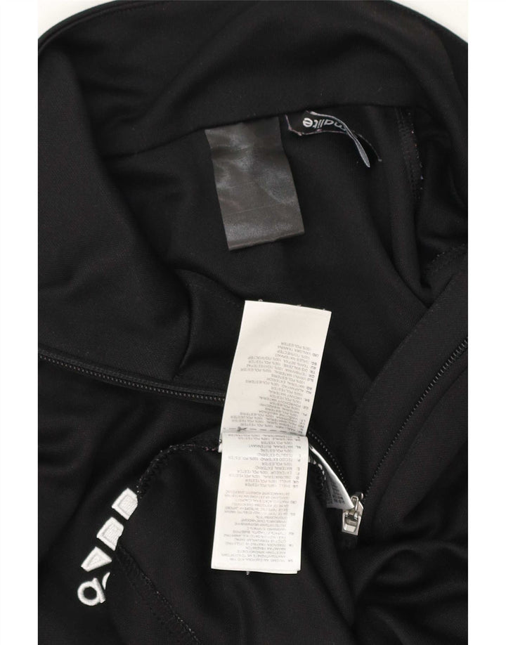Adidas Mens Climalite Zip Neck Pullover Treino Top Grande Poliéster Preto