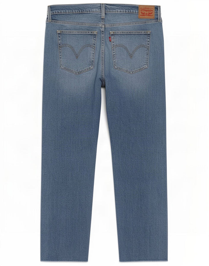 Jeans retos femininos Levi's W34 L27 algodão azul