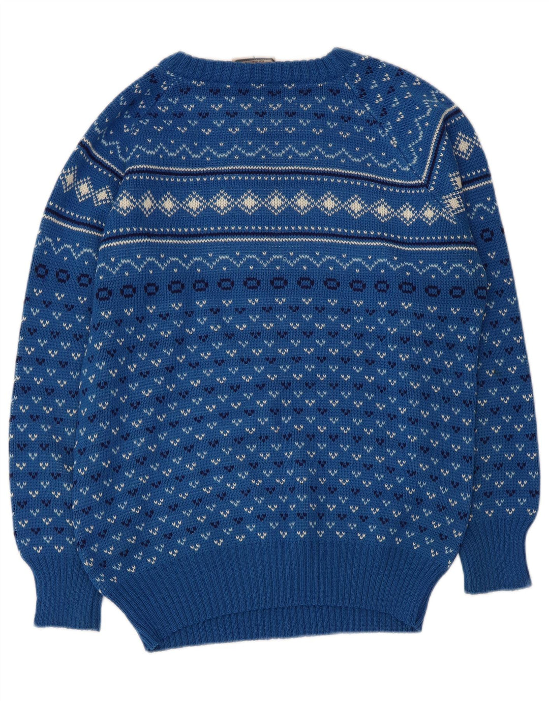 Suéter masculino Levi's com gola redonda e acrílico geométrico azul pequeno