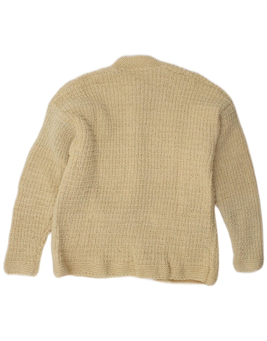 Suéter Cardigan Feminino Vintage UK 12 Médio Off White
