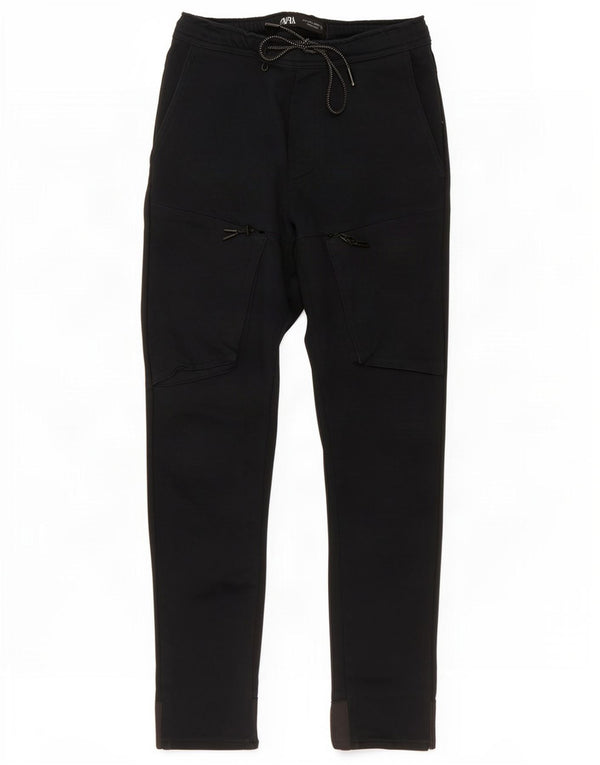 Calça esportiva masculina Zara Cargo joggers pequena azul marinho colorblock