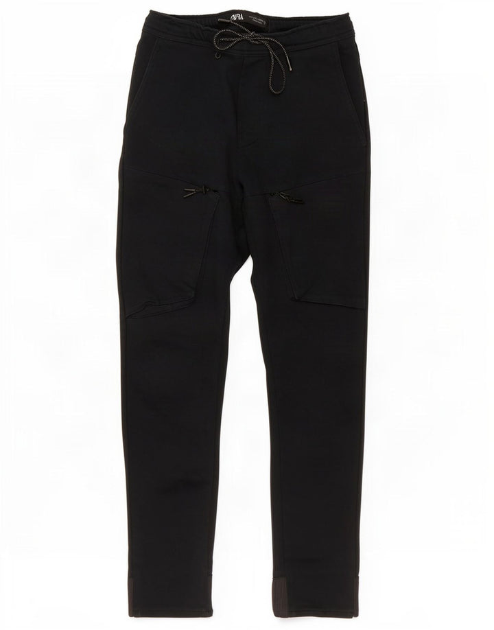 Calça esportiva masculina Zara Cargo joggers pequena azul marinho colorblock