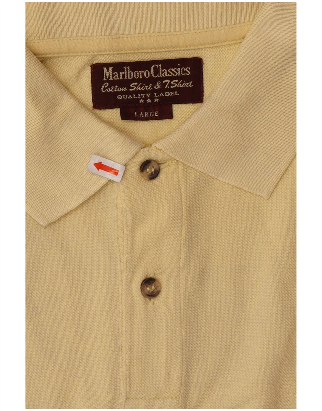 Camisa polo masculina MARLBORO CLASSICS grande algodão amarelo