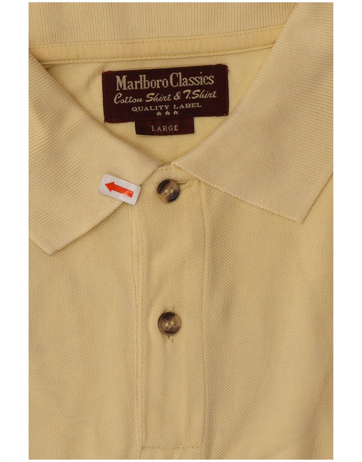 Camisa polo masculina MARLBORO CLASSICS grande algodão amarelo