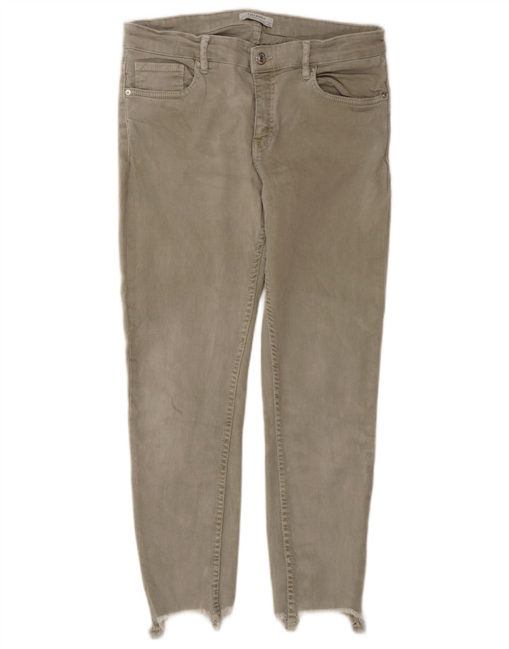 Zara Jeans Slim Feminino EU 40 Médio W30 L26 Cinza