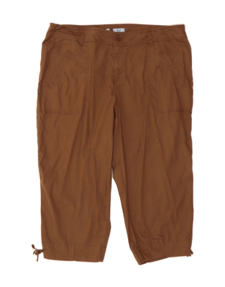 IZOD Womens Capri Trousers W32 L21 Brown Cotton Vintage Izod and Second-Hand Izod from Messina Hembry 