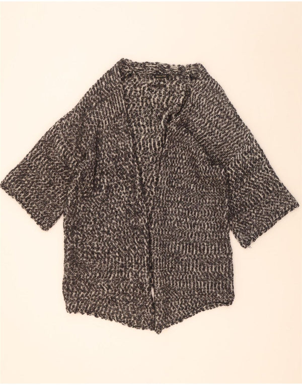 Suéter cardigã feminino Massimo Dutti manga 3/4 grande Reino Unido 10 pequeno cinza
