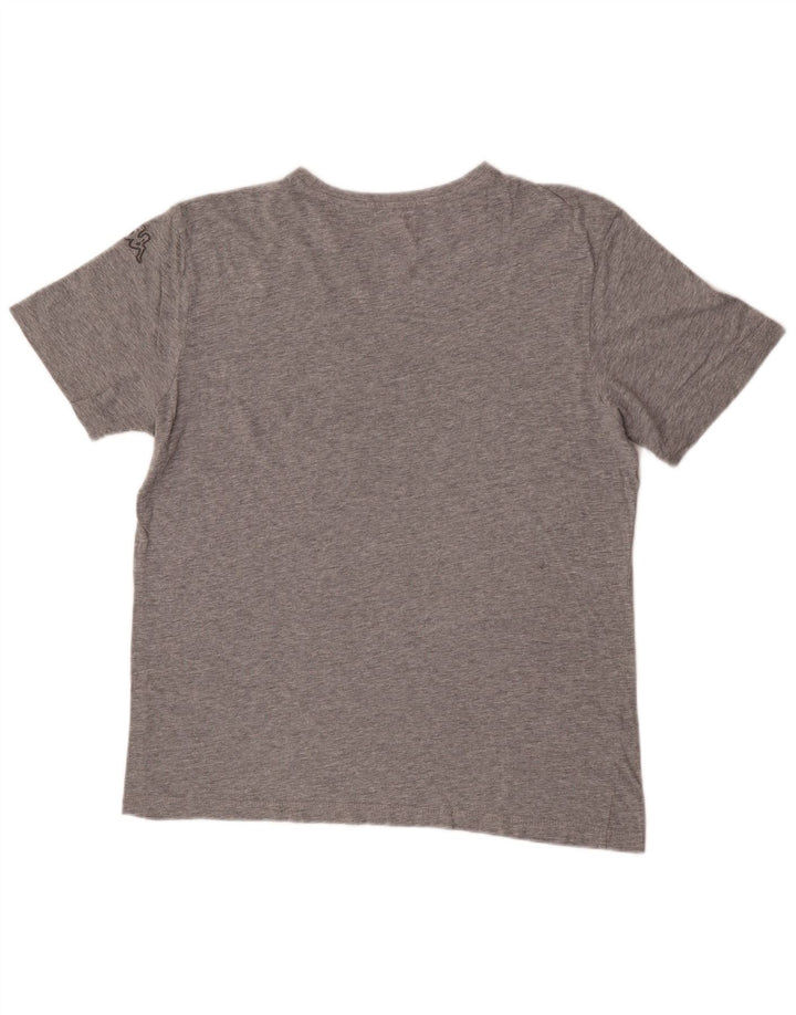 Camiseta Kappa masculina gráfica grande cinza