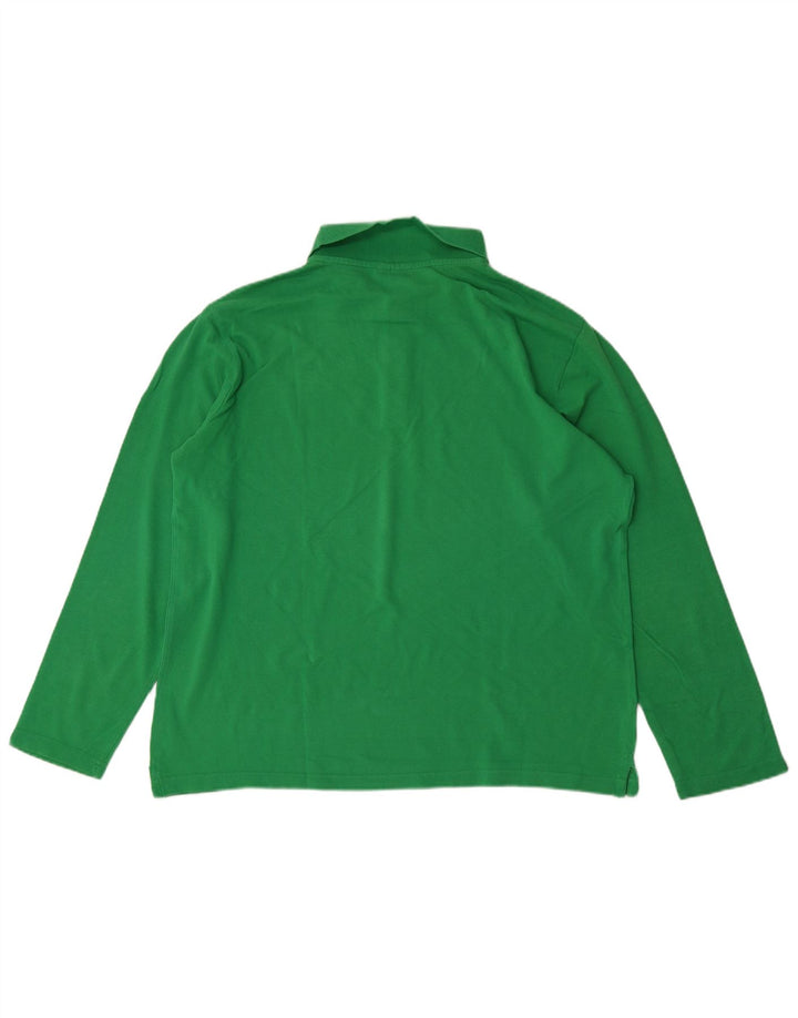Camisa polo masculina de manga comprida Kappa grande verde