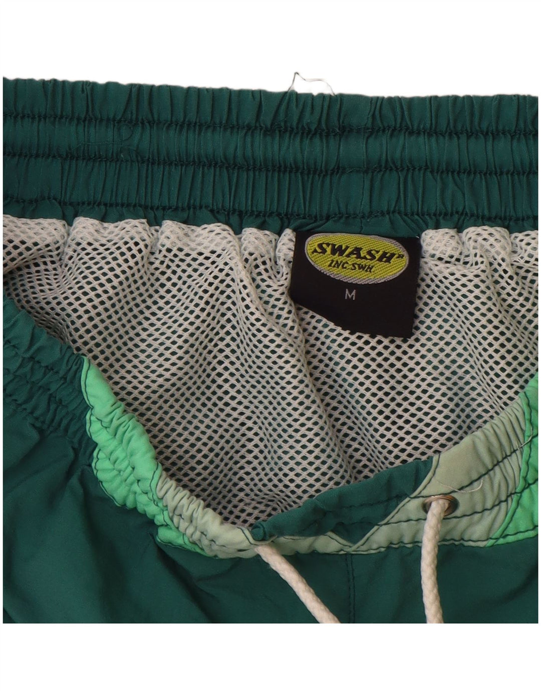 Shorts de natação SWASH para meninos 11-12 anos verde médio colorblock poliamida