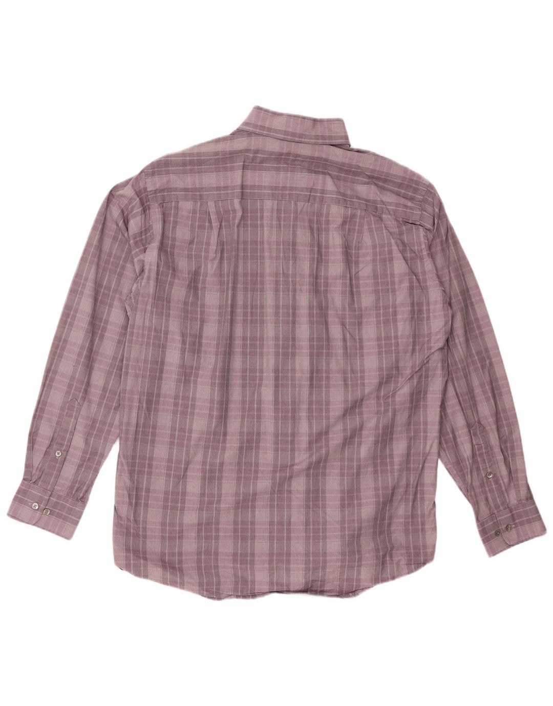 CALVIN KLEIN Camisa masculina de ajuste regular tamanho 16 grande algodão xadrez roxo