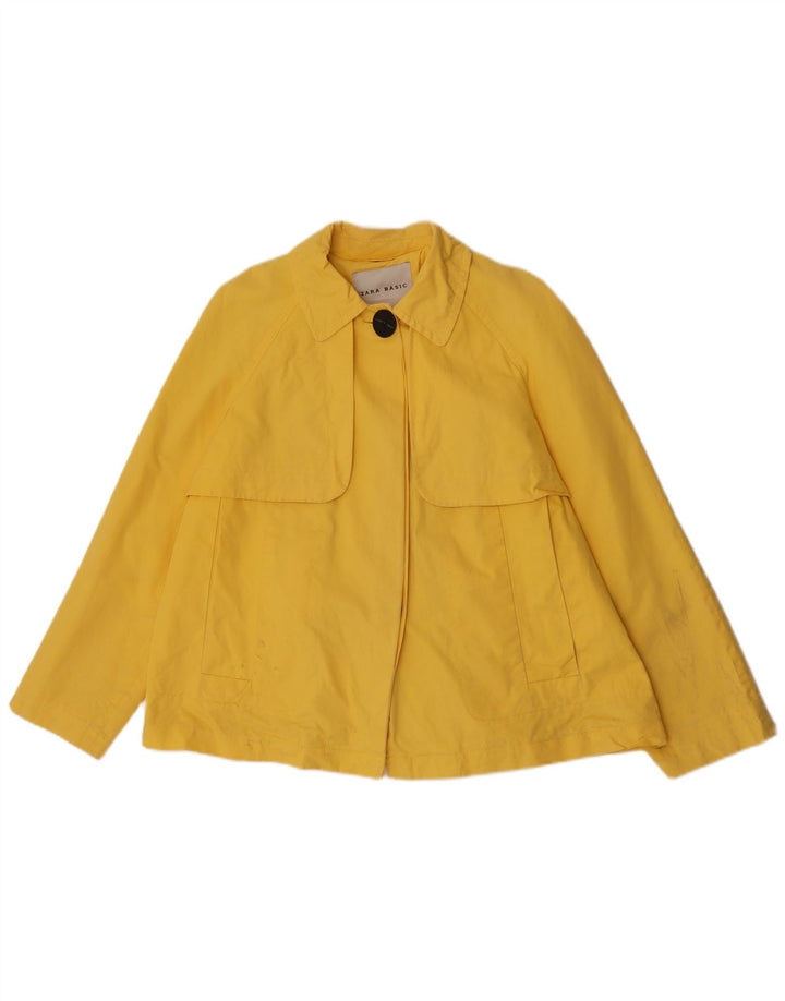 Zara Womens Bomber Jacket UK 16 Grande Algodão Amarelo