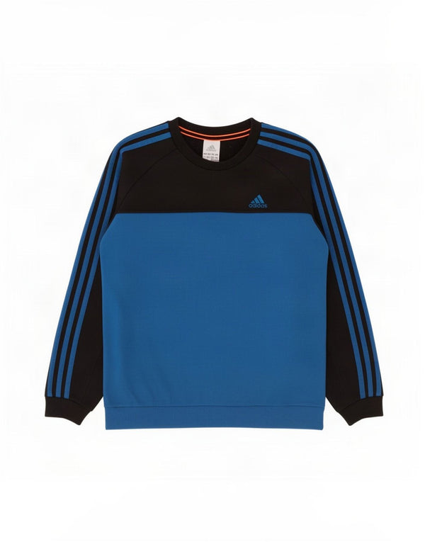 Moletom Adidas Menino Jumper 11-12 Anos Azul Colorblock Algodão