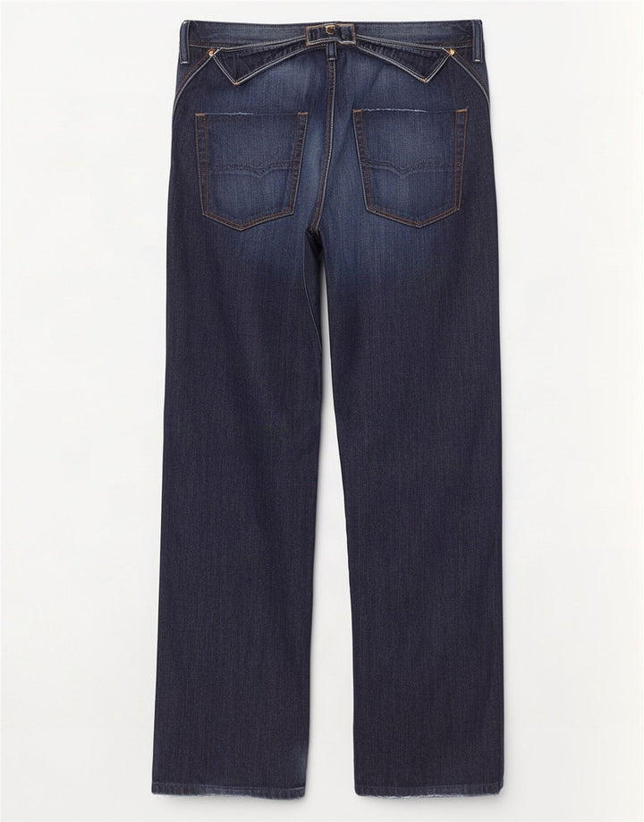 Diesel masculino Pheyo jeans retos desgastados W33 L34 algodão azul marinho
