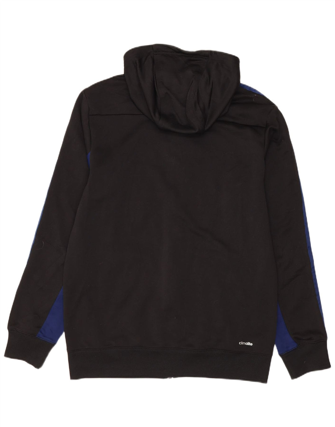 ADIDAS Mens Climalite Zip Hoodie Suéter Médio Preto Colorblock