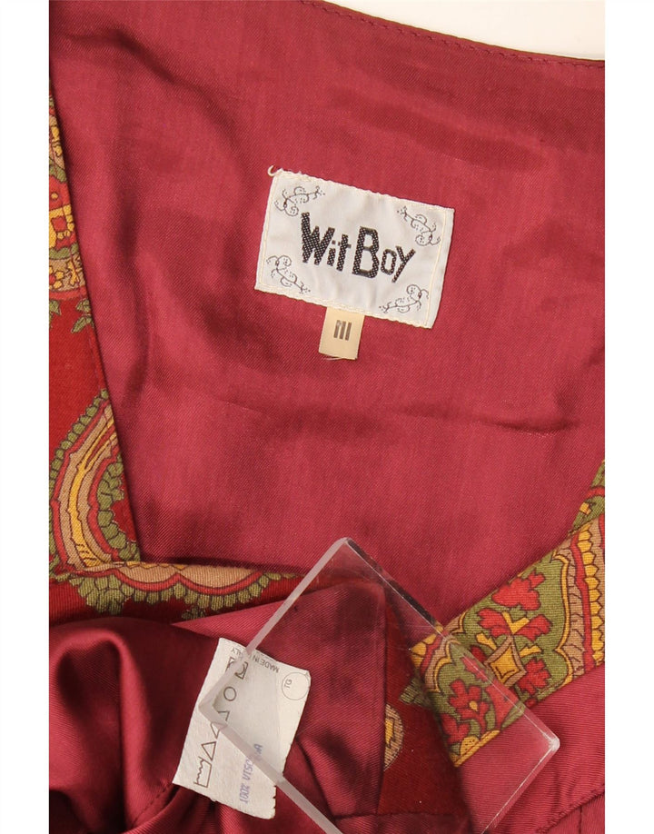 Colete masculino Wit Boy médio Borgonha Paisley Viscose