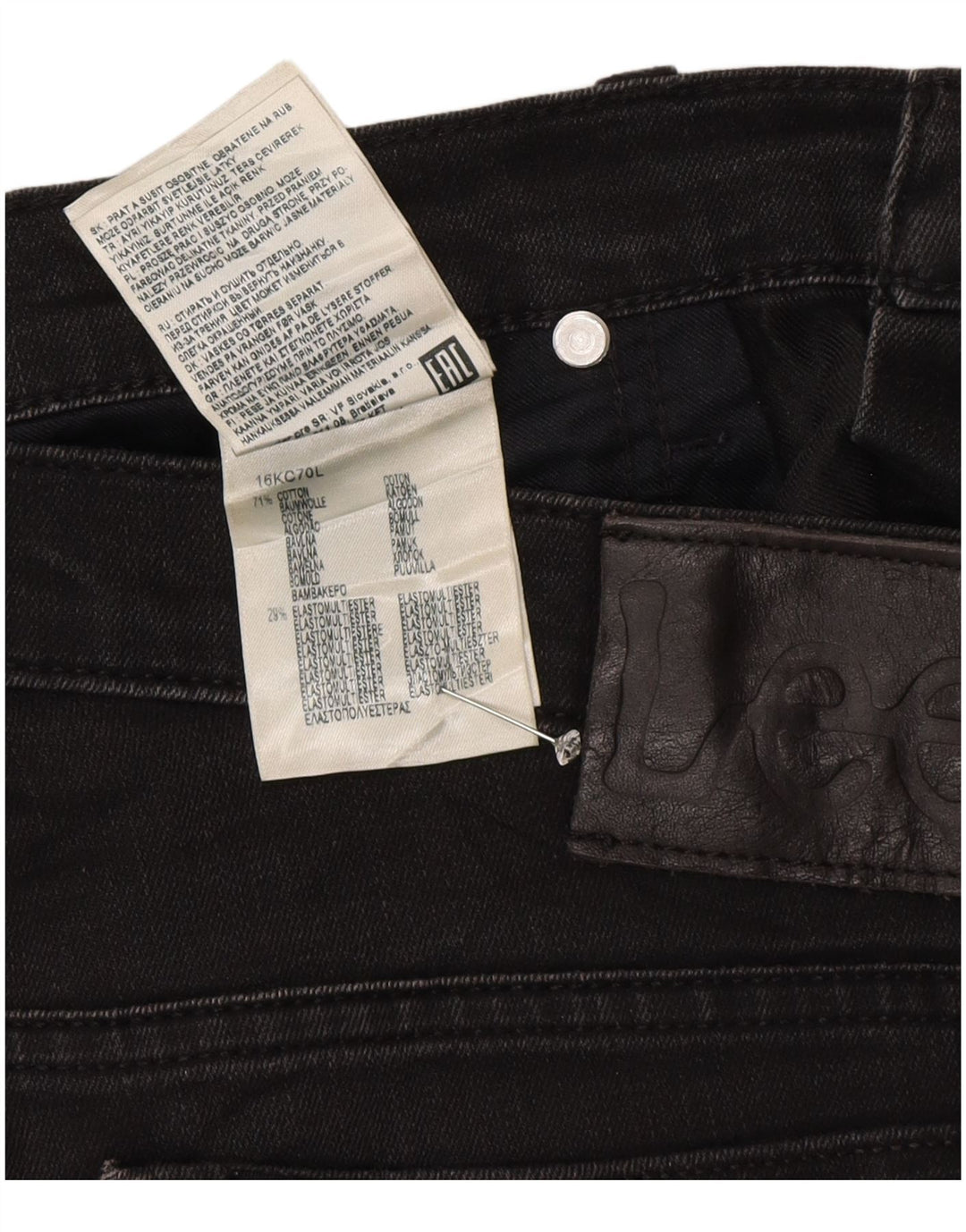 Lee Mens Slim Jeans W34 L34 Cinza Algodão