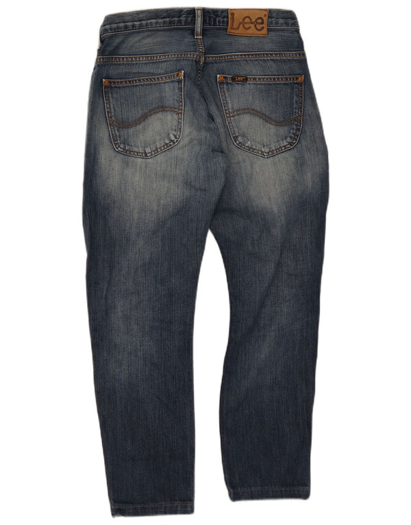 Lee Mens Knox Cropped Jeans W28 L25 Azul Marinho Algodão