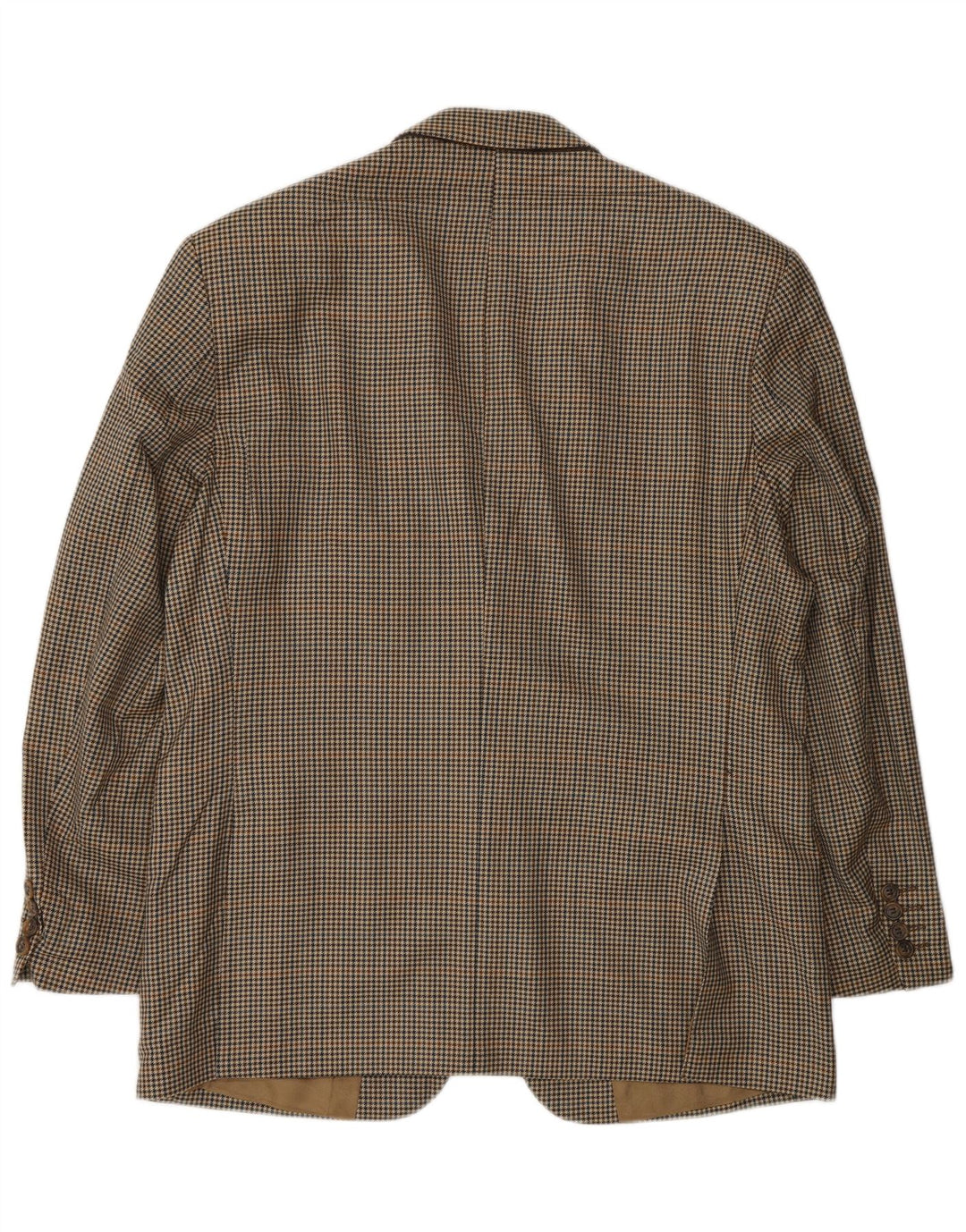 Jaqueta blazer masculina de 2 botões Marks & Spencer Reino Unido 40 lã xadrez bege médio
