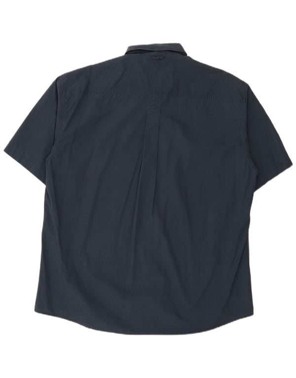 Camisa masculina de manga curta TIMBERLAND XL azul marinho algodão