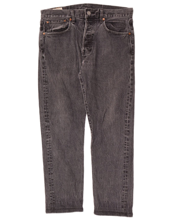 Calça jeans masculina Levi's 501 Straight W33 L28 cinza algodão