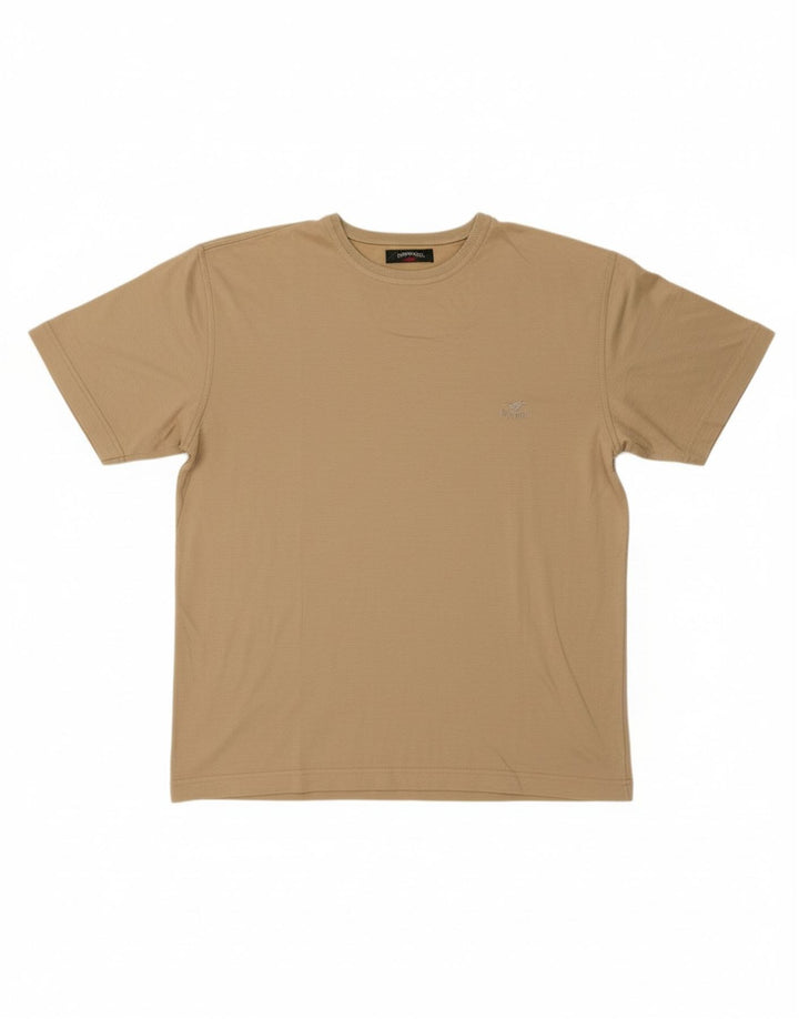 Camiseta masculina VINTAGE Top IT 52 grande algodão bege