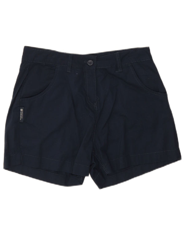 Shorts casuais femininos Mountain Warehouse UK 12 médio W30 azul marinho algodão