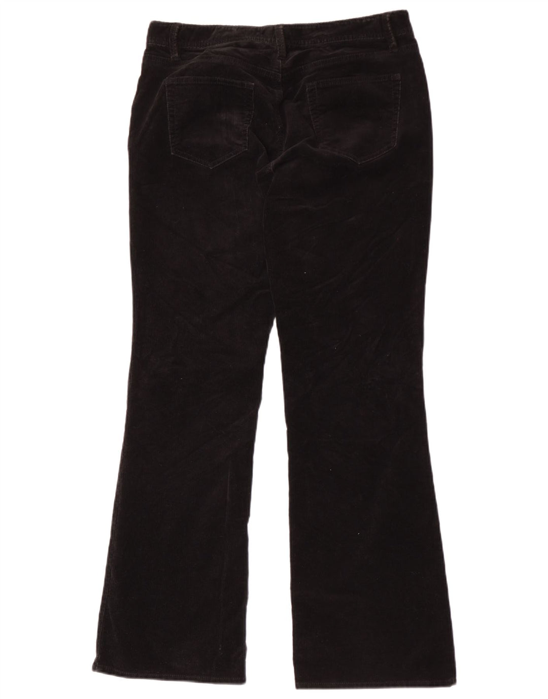 Calça feminina de veludo cotelê Eddie Bauer US 8 médio W30 L31 preta