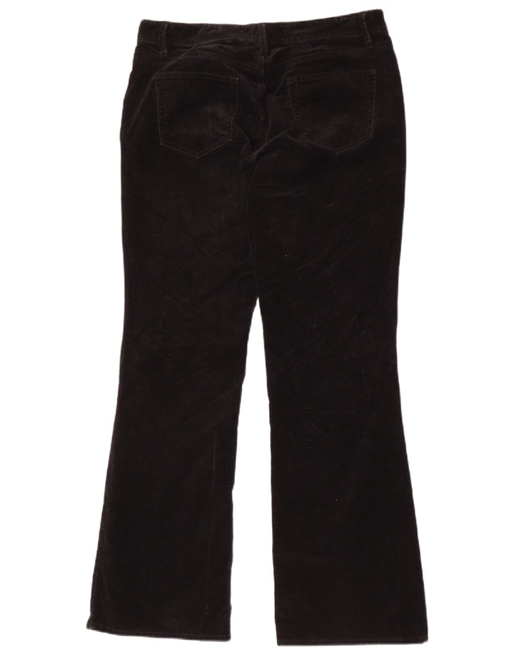 Calça feminina de veludo cotelê Eddie Bauer US 8 médio W30 L31 preta