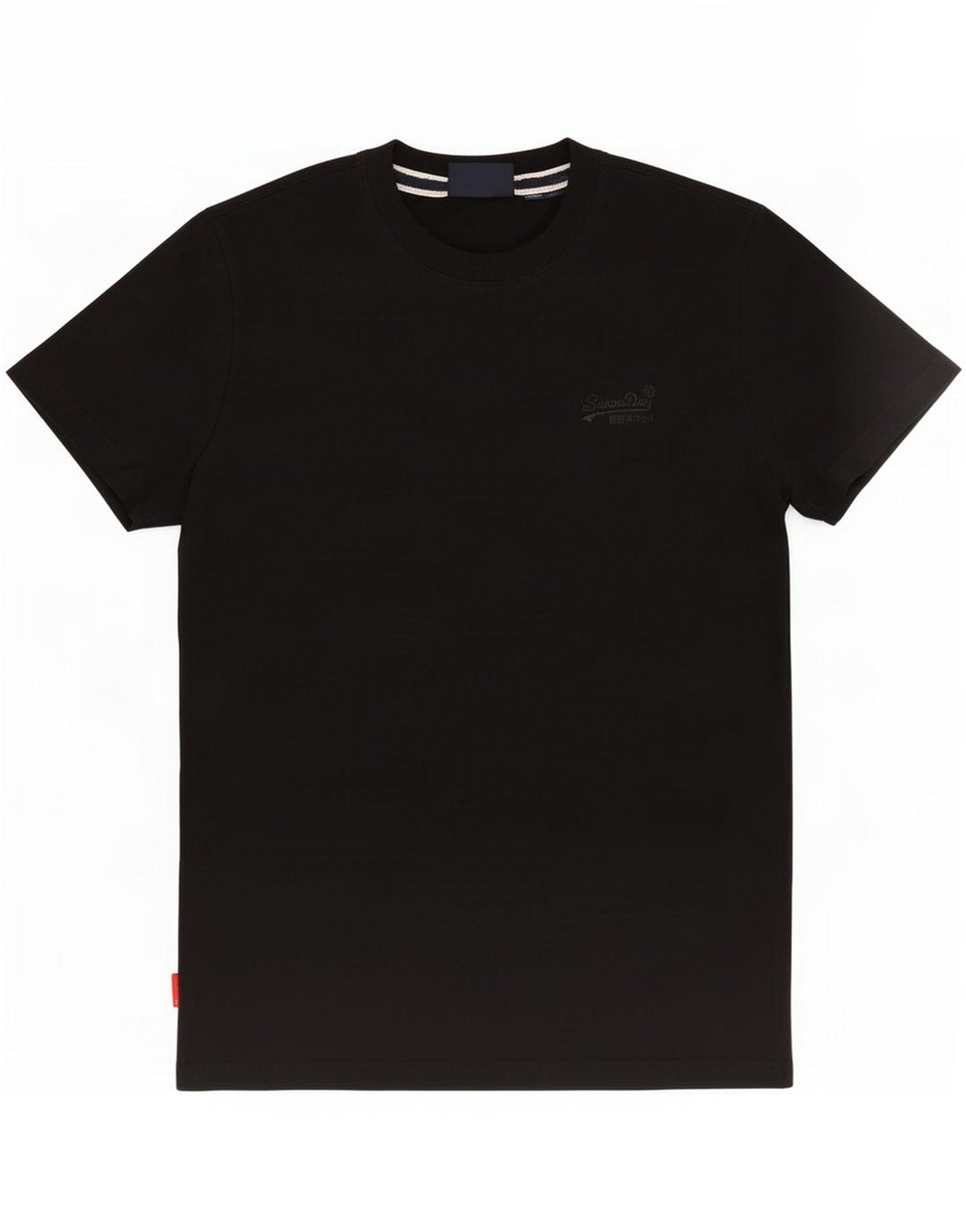 Camiseta masculina Superdry Top de algodão preto médio
