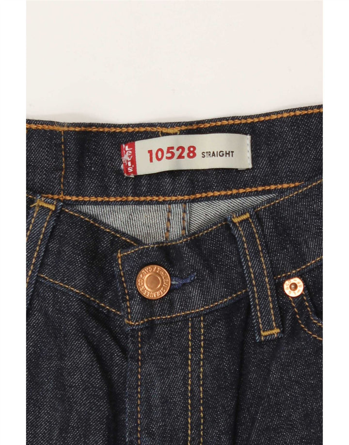 Calça jeans feminina Levi's 528 Straight W27 L30 azul marinho algodão