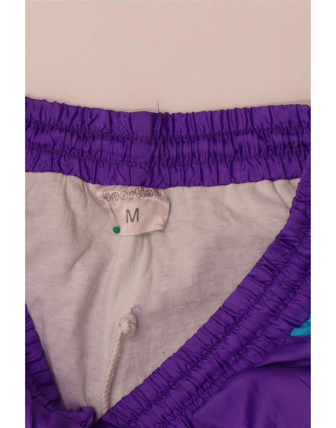 Calça de treino masculina VINTAGE Joggers médio roxo colorblock nylon