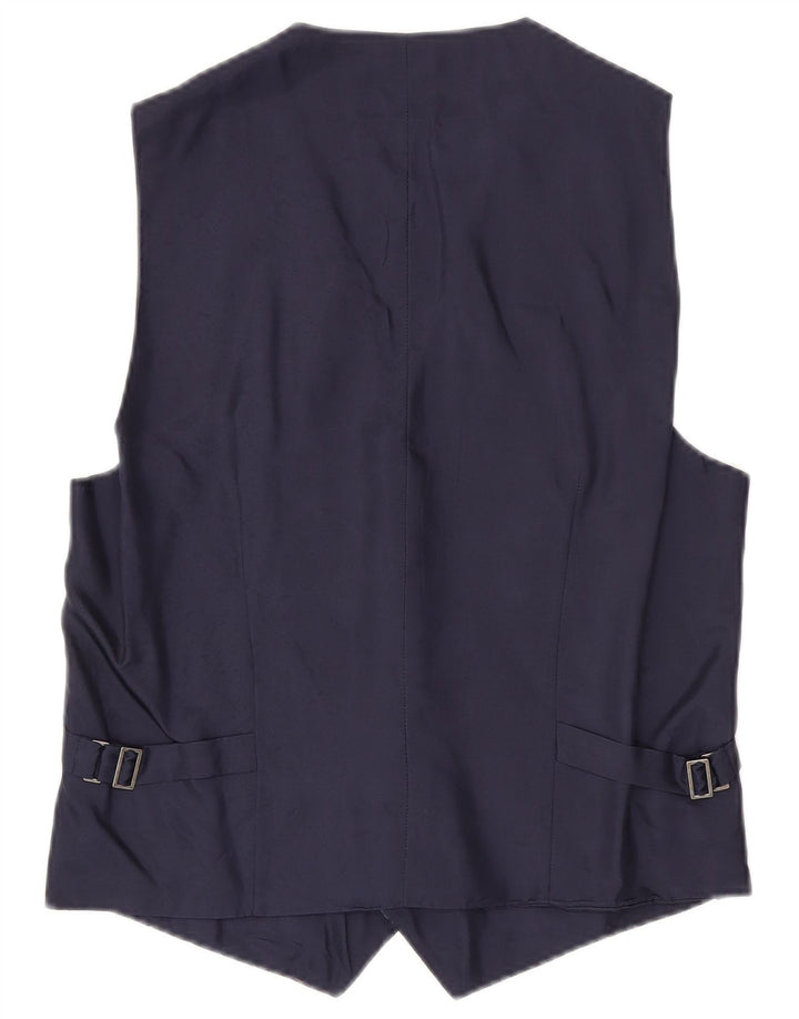 Colete masculino VINTAGE pequeno azul marinho Paisley