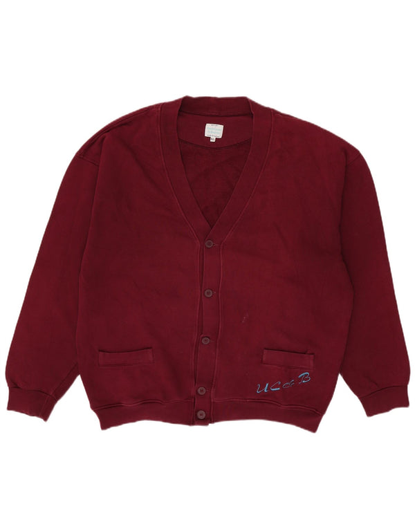 Suéter Cardigan Masculino Benetton XL Algodão Borgonha