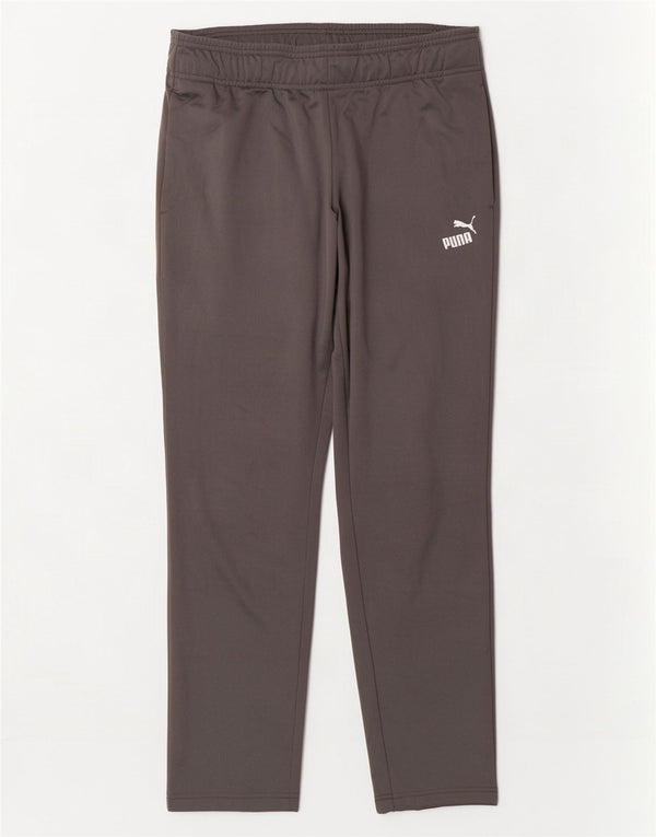 Calça de treino feminina Puma UK 14 grande poliéster cinza