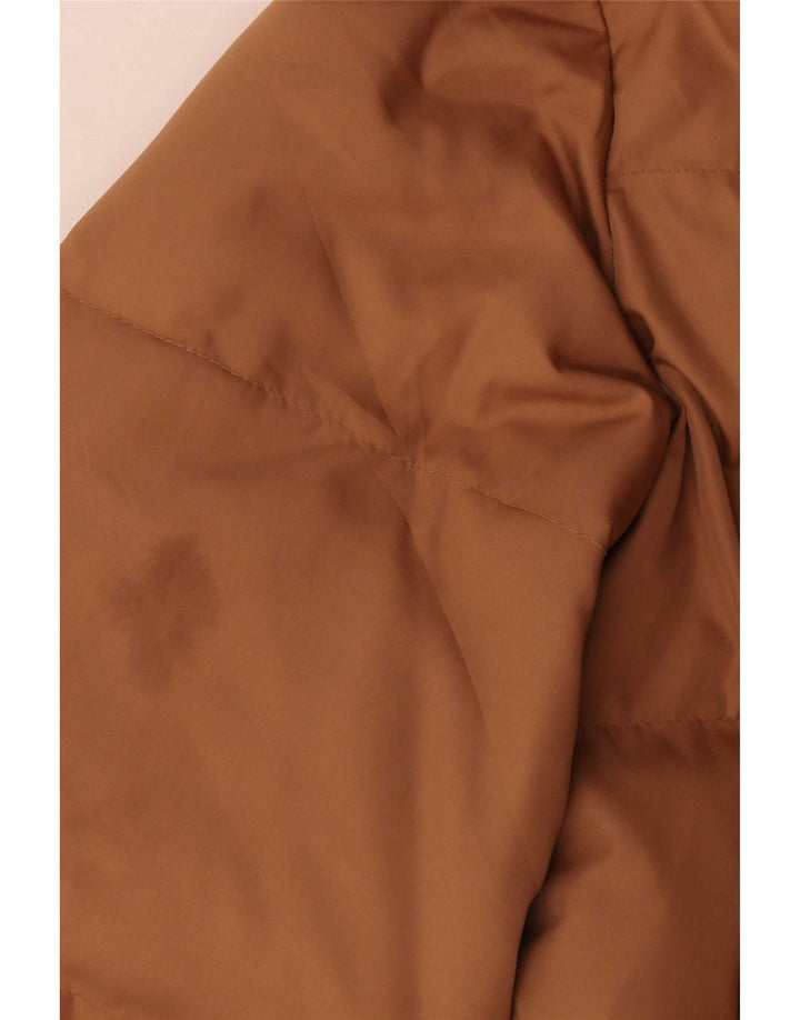 Jaqueta acolchoada com capuz Phard Womens UK 16 grande poliéster marrom