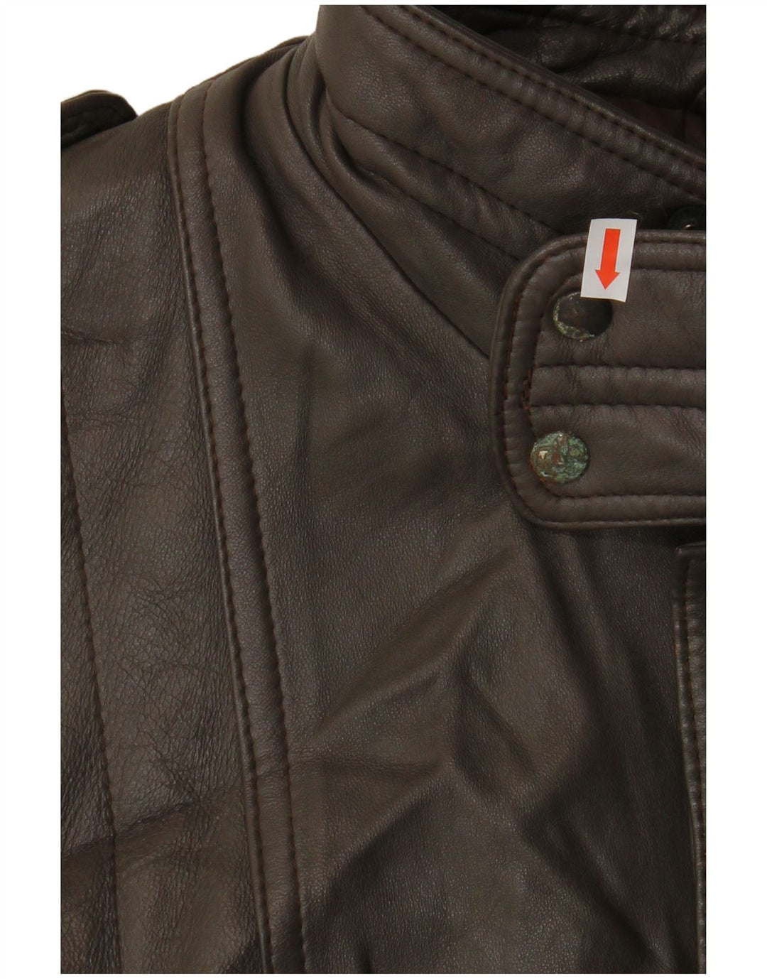 Jaqueta de couro masculina VINTAGE IT 54 2XL couro marrom