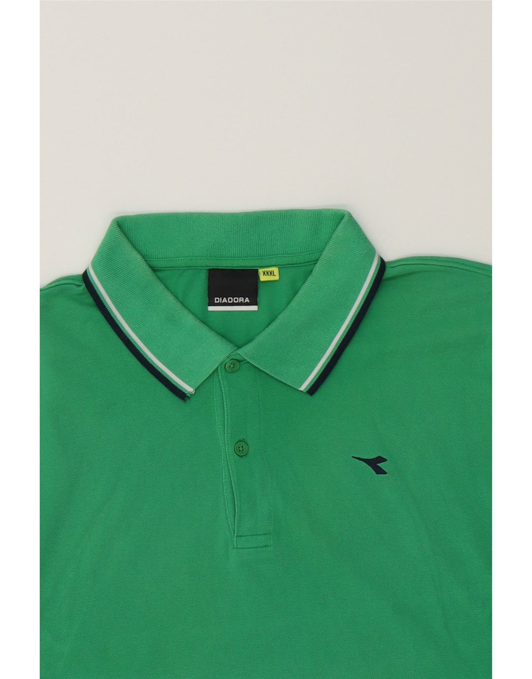 DIADORA Mens Polo Shirt 3XL Green Cotton Vintage Diadora and Second-Hand Diadora from Messina Hembry 
