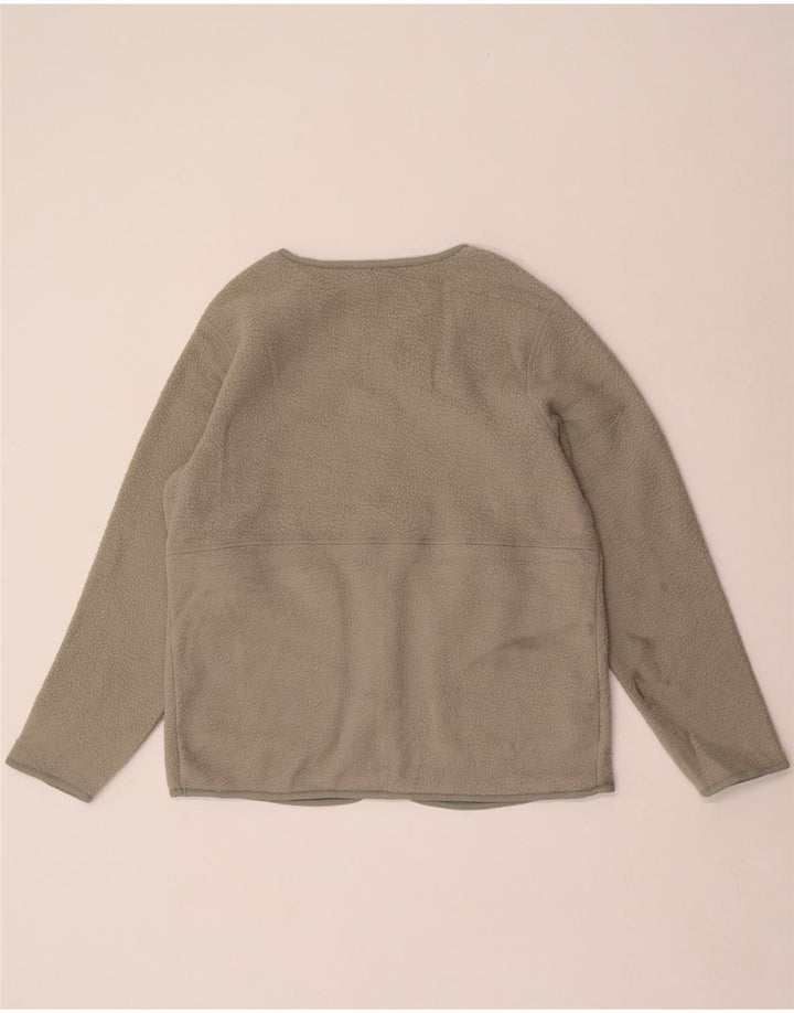 Jaqueta de lã feminina Marks & Spencer UK 14 poliéster cáqui médio