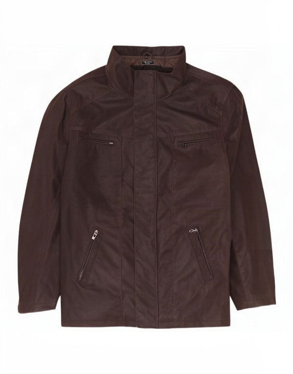 Jaqueta masculina de couro sintético Rino & Pelle IT 52 XL poliéster marrom