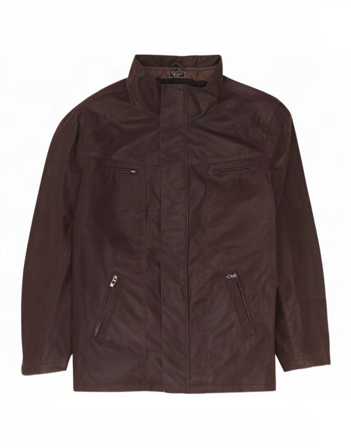 Jaqueta masculina de couro sintético Rino & Pelle IT 52 XL poliéster marrom