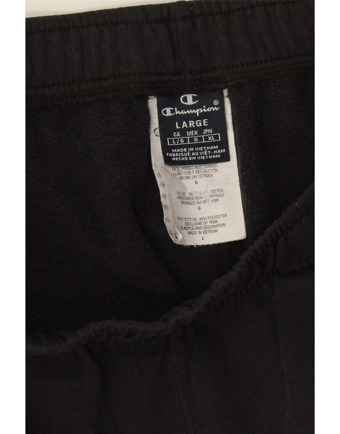Calça esportiva masculina Champion Crop grande de algodão preto