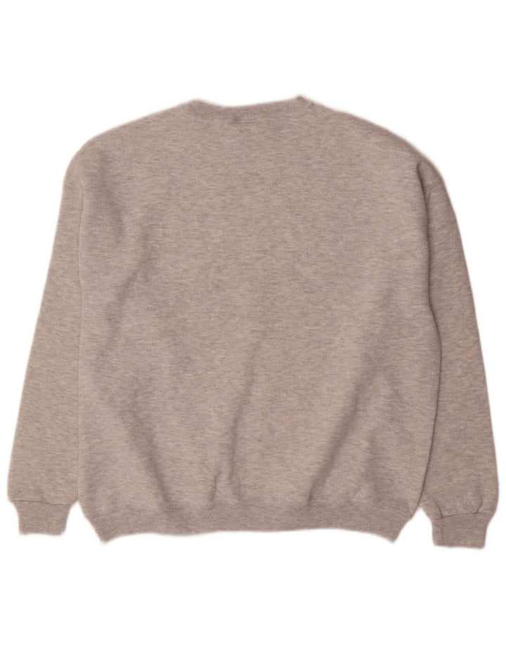 Suéter Russell Athletic Boys 15-16 anos XL cinza manchado de algodão