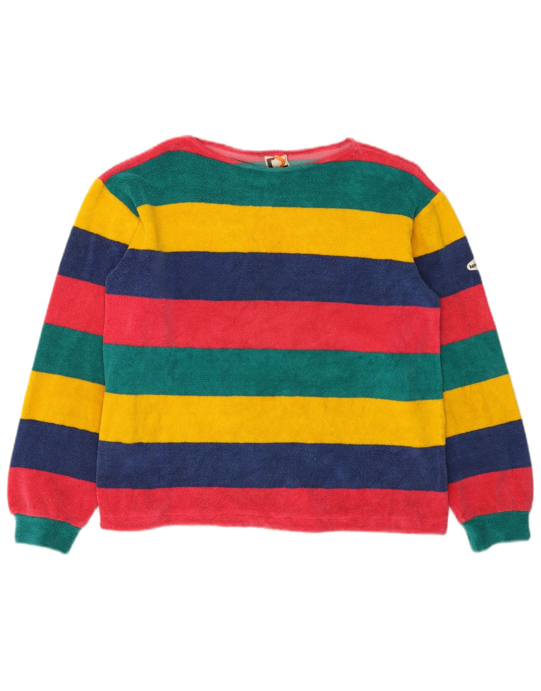Suéter de lã feminino vintage IT 44 algodão listrado multicolorido médio