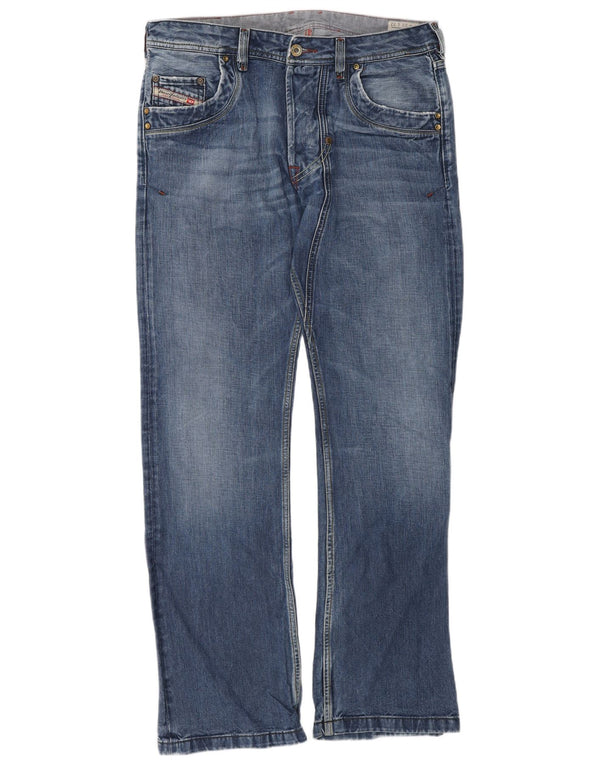 Diesel Mens Lemmen Bootcut Jeans W33 L32 Azul Algodão