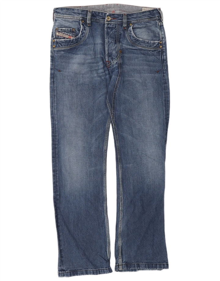Diesel Mens Lemmen Bootcut Jeans W33 L32 Azul Algodão
